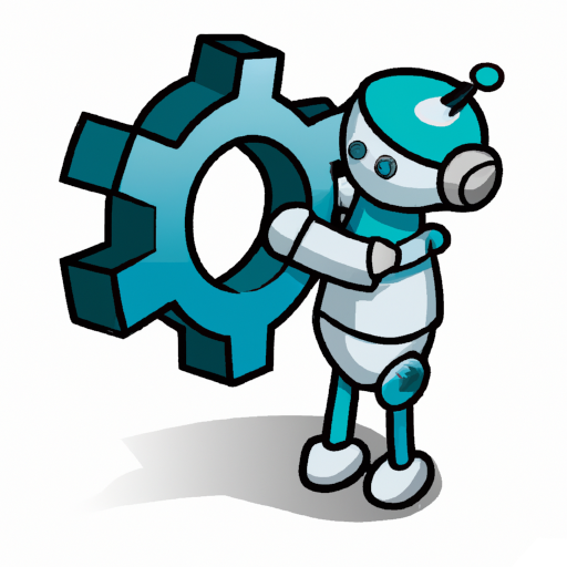 robot with a gear